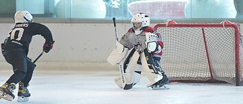 A goalie trying to save